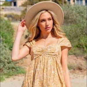 NWT Free People Yellow Floral Sundress